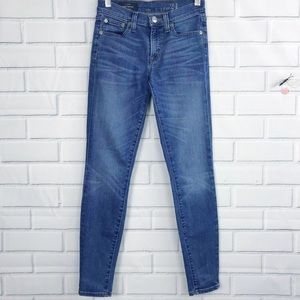 J. Crew Toothpick Skinny Jeans 24 Blue Denim